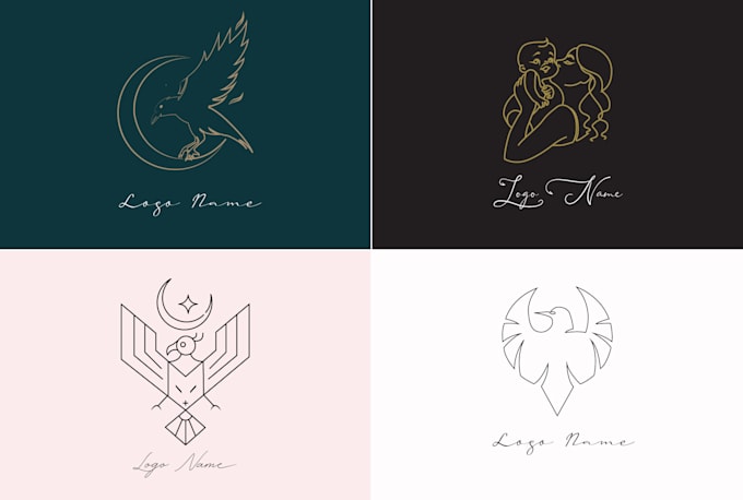 design minimalist line art logo from your image