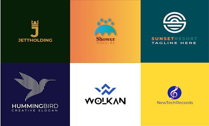 create flat minimalist logo design