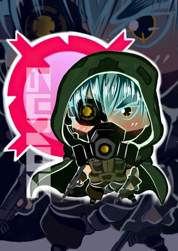 draw you as chibi character illustration