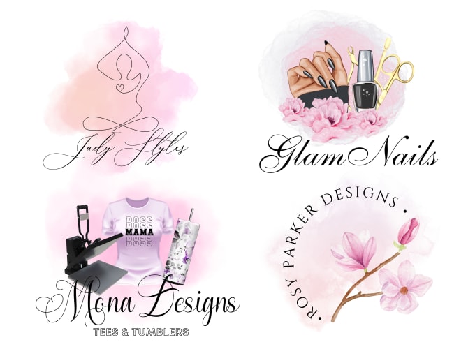 create watercolor logo design