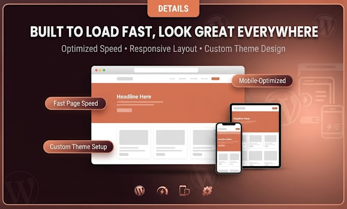 develop fast and responsive wordpress website