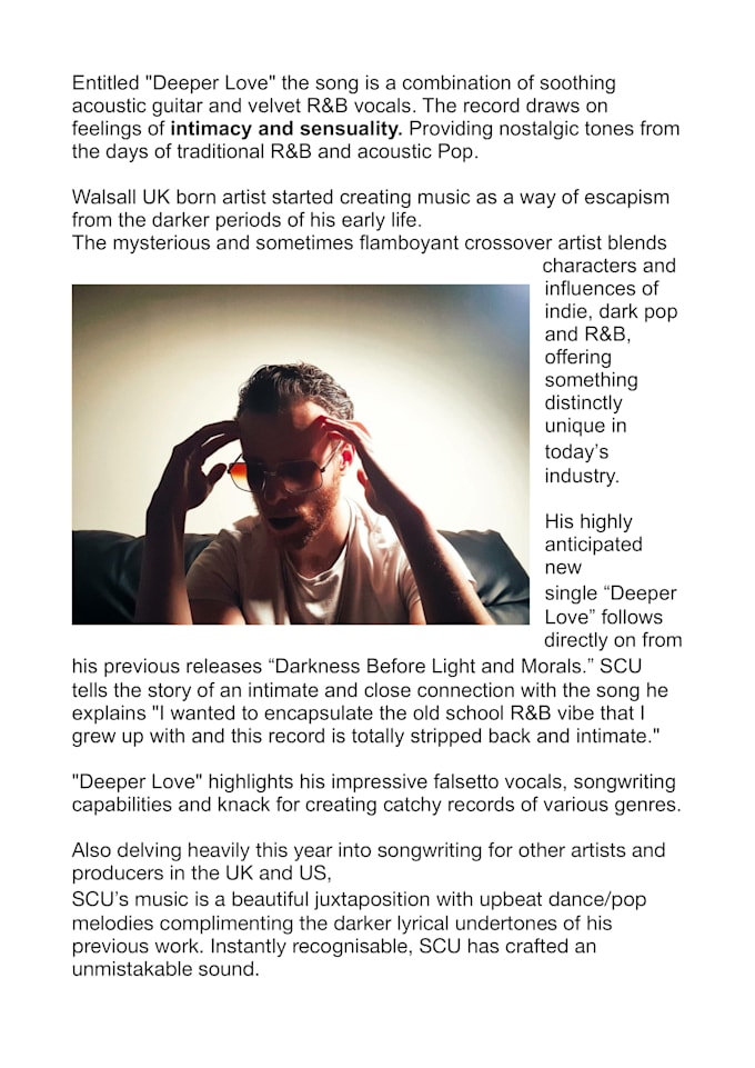 write a press release for your new music
