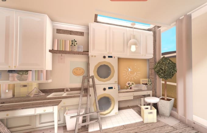 Do Interior Of Your House In Roblox Bloxburg By Sugarlushh Fiverr - roblox bloxburg laundry room
