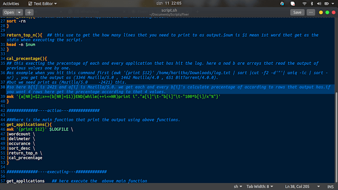 create bash scripting for you