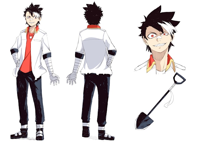make anime character design sheet