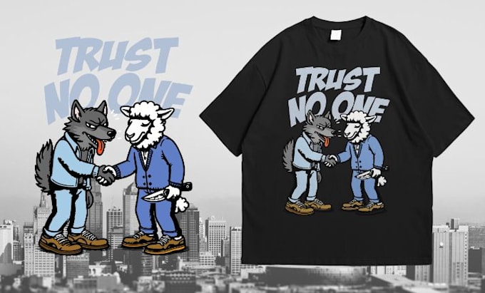 create graphic t shirt design for your merch