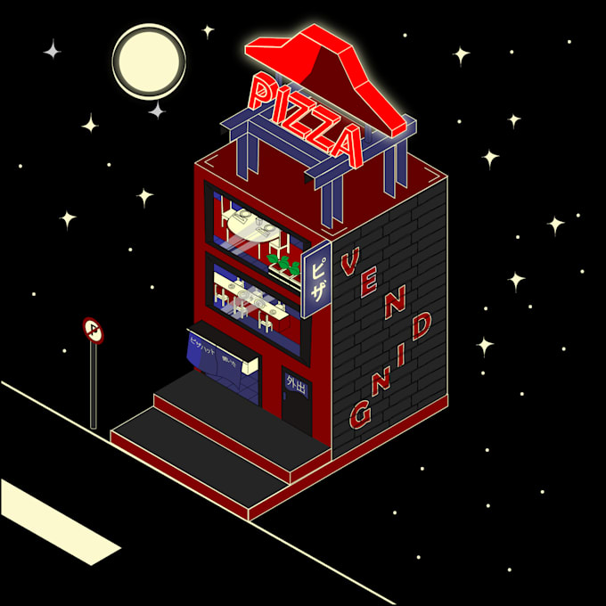 create modern isometric illustrations and build illustration
