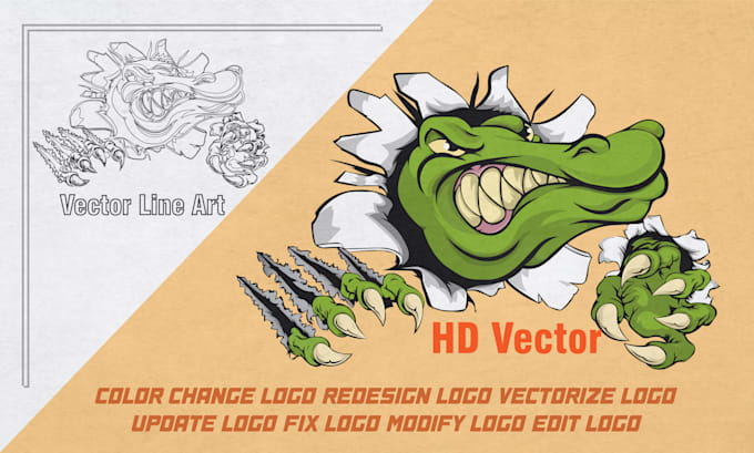 edit fix redesign redraw color change remake logo