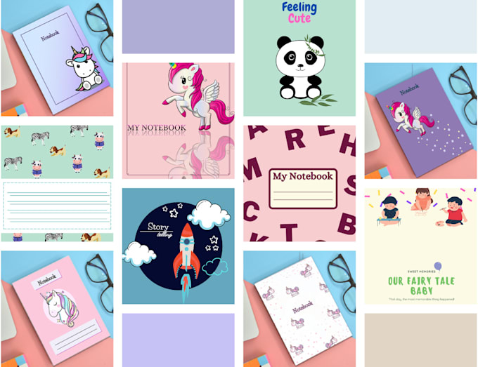 design cute and attractive kids notebook cover