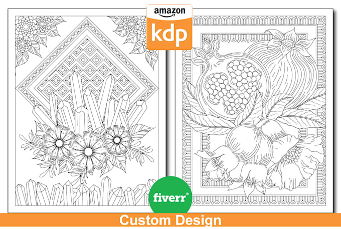 make custom adult coloring book page for KDP