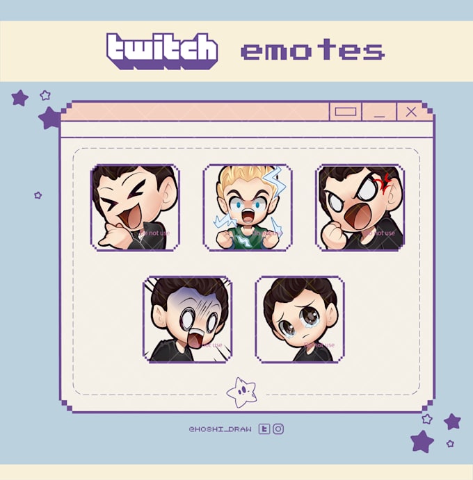 kawaii drawing chibi emotes for twitch