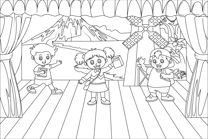 Draw line art coloring book page for children by Rahadmolla | Fiverr