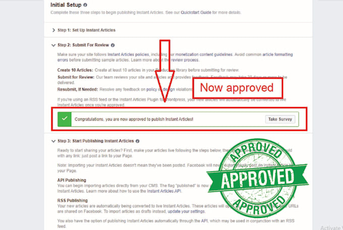 sell full fresh new approved facebook instant articles