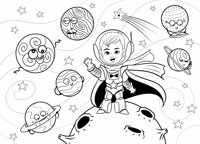 create a colouring book page
