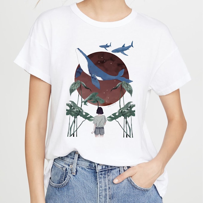 do hand drawn illustrations for t shirts and merchandise