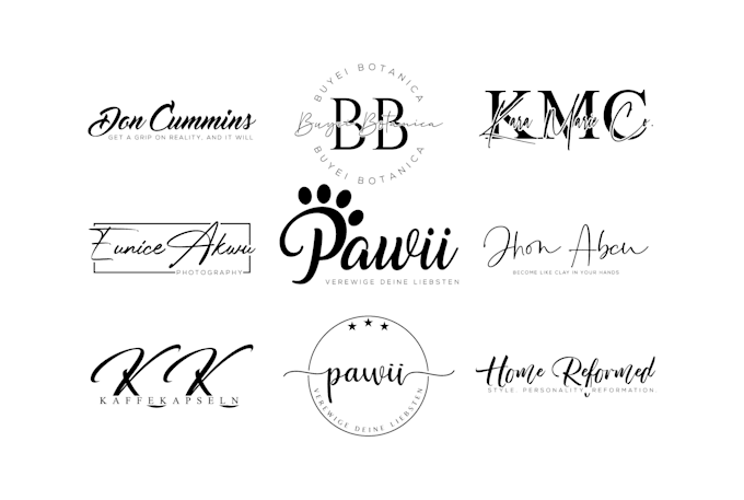 Design handwritten, scripted, cursive, handwriting, signature logo by ...