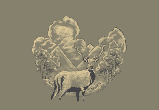 create animal and floral illustration