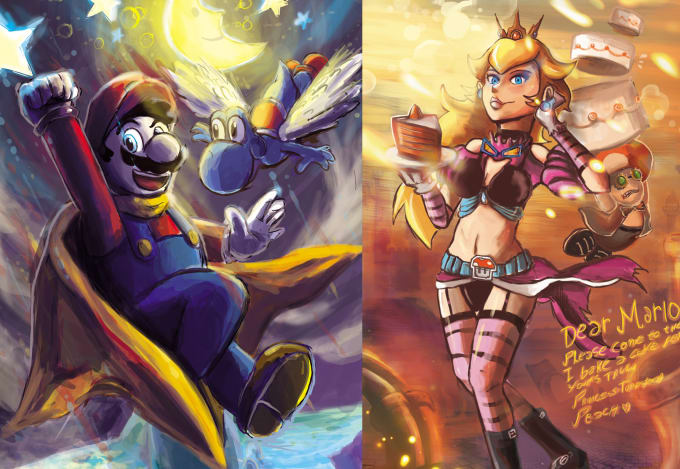 make video game illustrations