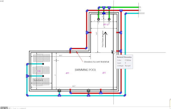 do plumbing design for swimming pool