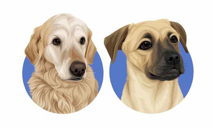 draw custom pet potrait illustration for you