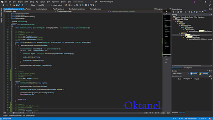 create professional unity systems