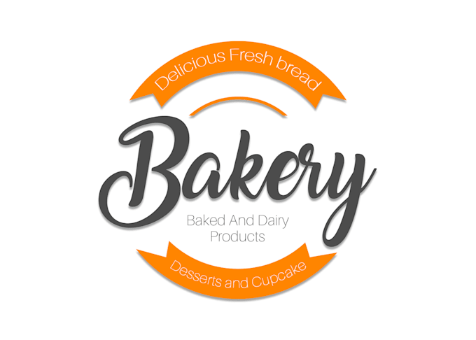 design rounded logo, brand badge and domain name