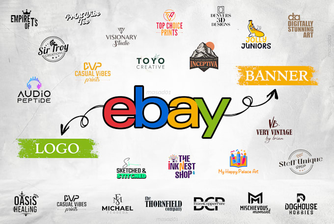 design an attractive ebay banner and ebay logo