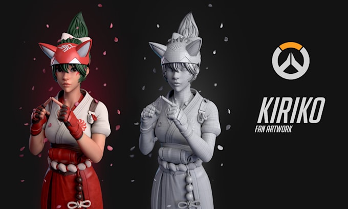 make a 3d character for a game or 3d printing