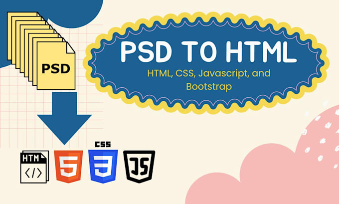 convert PSD, xd, figma, sketch to HTML with responsive