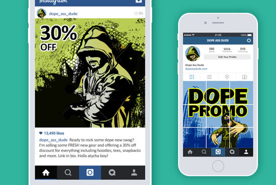 design a SICK Instagram promo banner