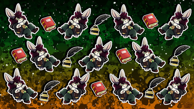 create a custom wallpaper design of your fursona for desktop or phone