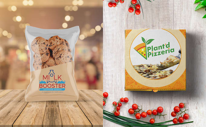 design packaging label box for food product