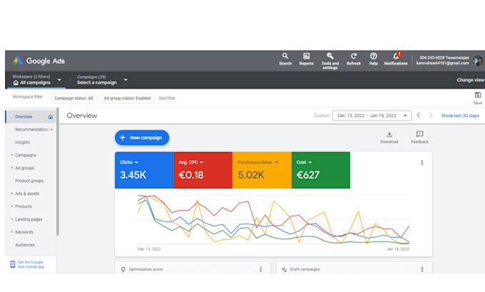 setup and fix google adwords, search ads PPC campaign