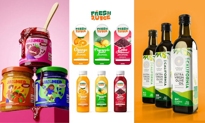 create print ready label design for your product