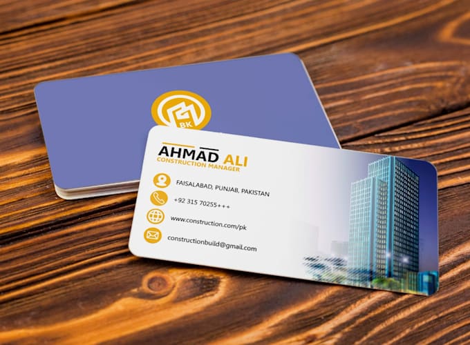 make business card with stationery items