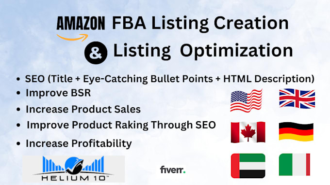 write amazon fba listing creation, SEO product description