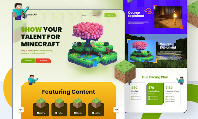 create professional website and landing page ui ux