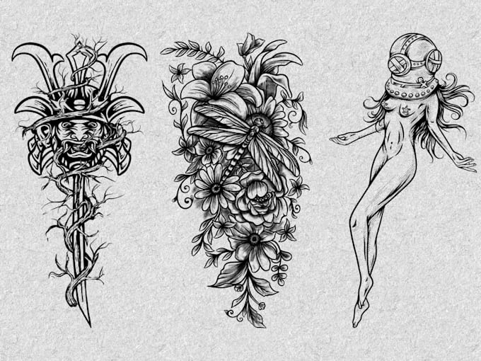 create artistic line art illustration in hand drawn style