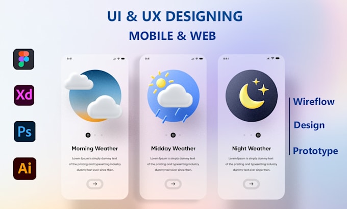 Do ui ux for website mobile app design in adobe xd figma by Reshailawan ...