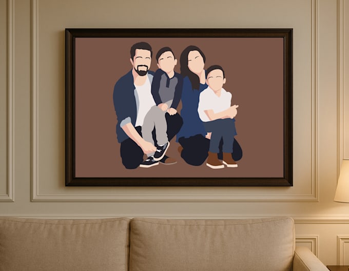draw minimalist elegant faceless illustration
