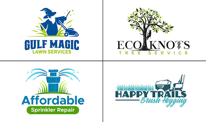 do eco friendly landscape and lawn care service logo design