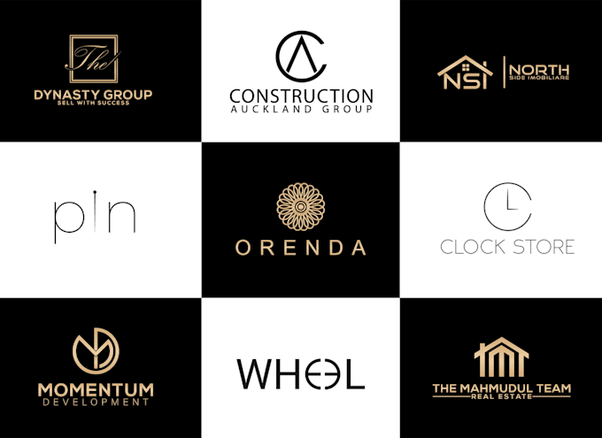 design clever monogram text logo