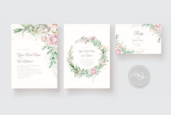 design a wedding invitation package