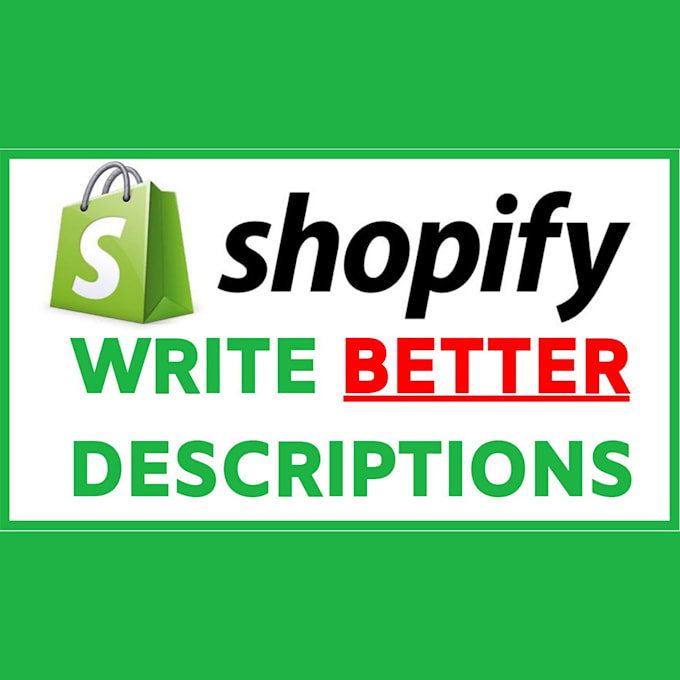 write SEO shopify product descriptions