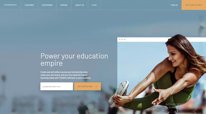 create thinkific,teachable,kajabi, online course website