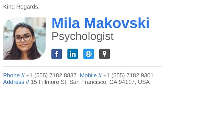 make a clickable HTML email signature, gmail, office365