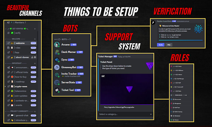 setup the best gaming, crypto or anime discord server