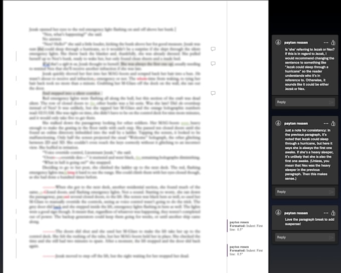 line edit, copy edit, and proofread your novel