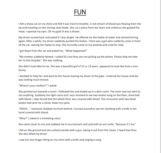 write an amazing short story on any topic
