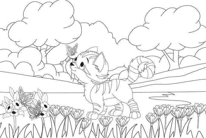 Make coloring book pages for children and adults by N_fahim | Fiverr